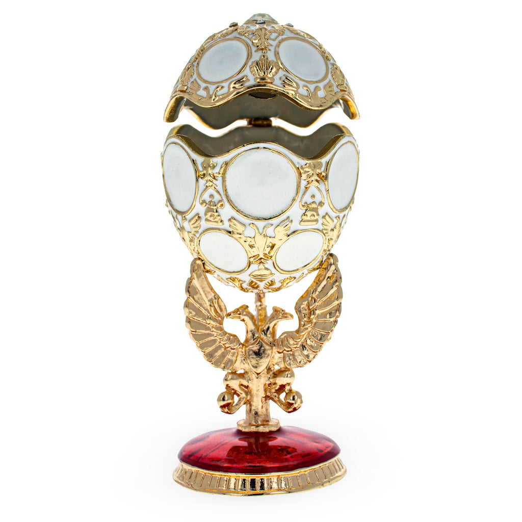 1913 Romanov Tercentenary Royal Easter Egg 3.6 InchesCzech Republic , dimensions in inches: 3.6 x 1.6 x 1.6