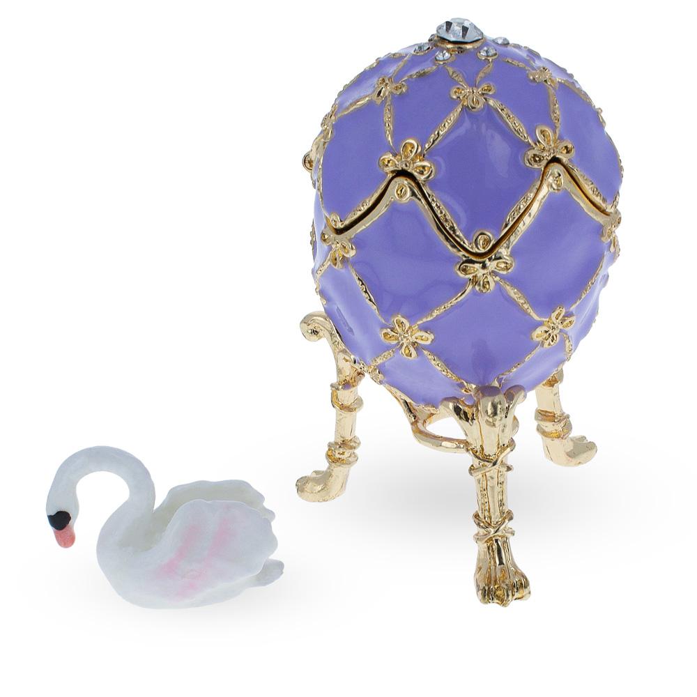 1906 The Swan Royal Imperial Egg in Purple in Purple color Oval