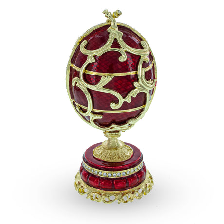 1899–1903 Spring Flowers Royal Imperial Easter Egg in Red color, Oval shape