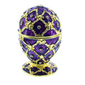 Purple Trellis Royal Inspired Easter Egg 2.5 Inches in Purple color Oval