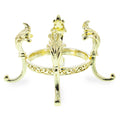 Four-legged Gold Tone Metal Ostrich Egg Sphere Stand Holder Display 2.53 Inches Tall in Gold color
