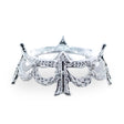 Royal Crown Silver Tone Metal Egg Sphere Stand Holder Display in Silver color