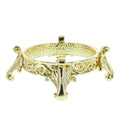 Scroll Four-legged Gold Tone Metal Egg Sphere Stand Holder Display in Gold color