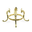 Four-legged Gold Tone Metal Ostrich Egg Sphere Stand Holder Display 2.53 Inches Tall in Gold color