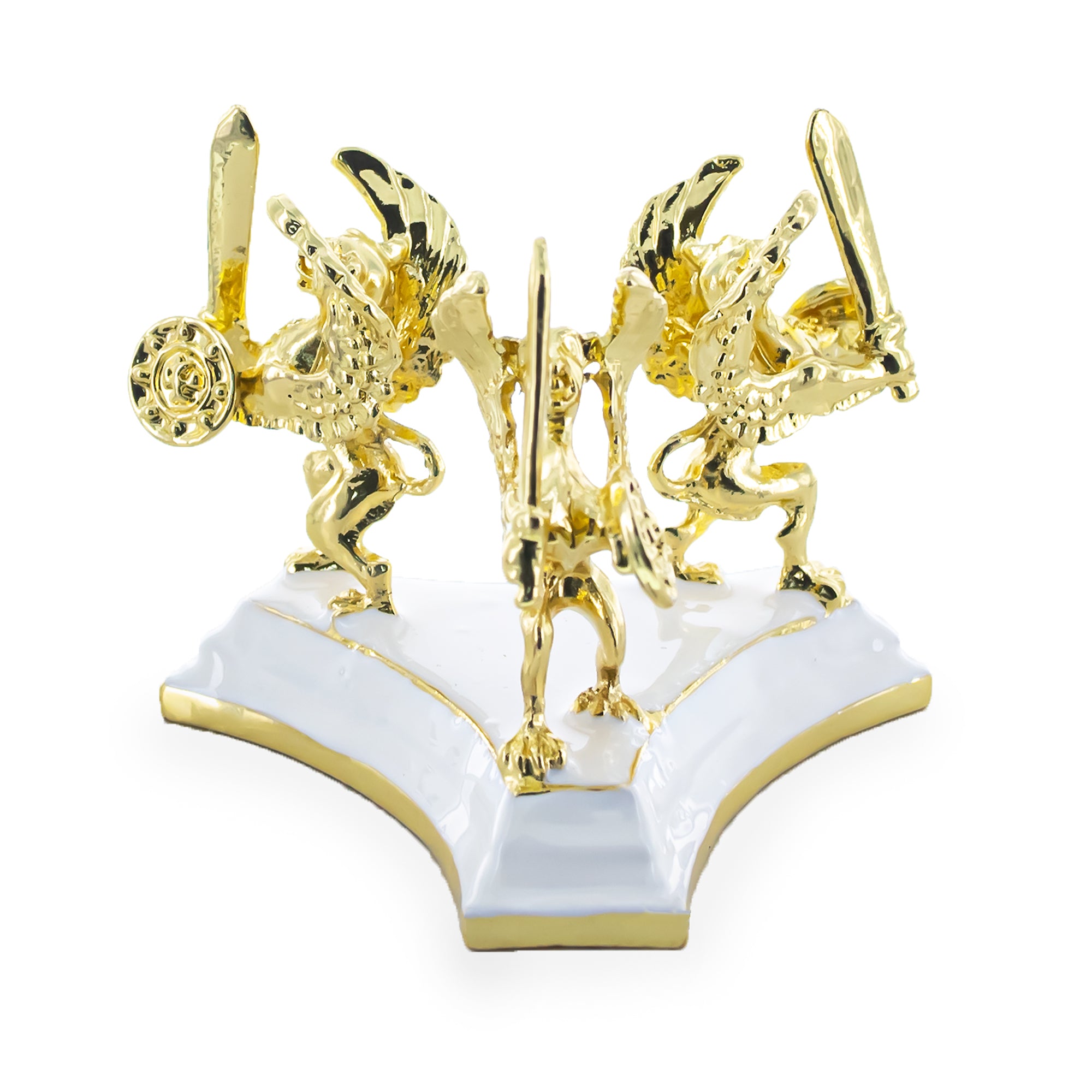 Imperial Gold Tone Metal Egg Sphere Stand Holder Display in Gold color