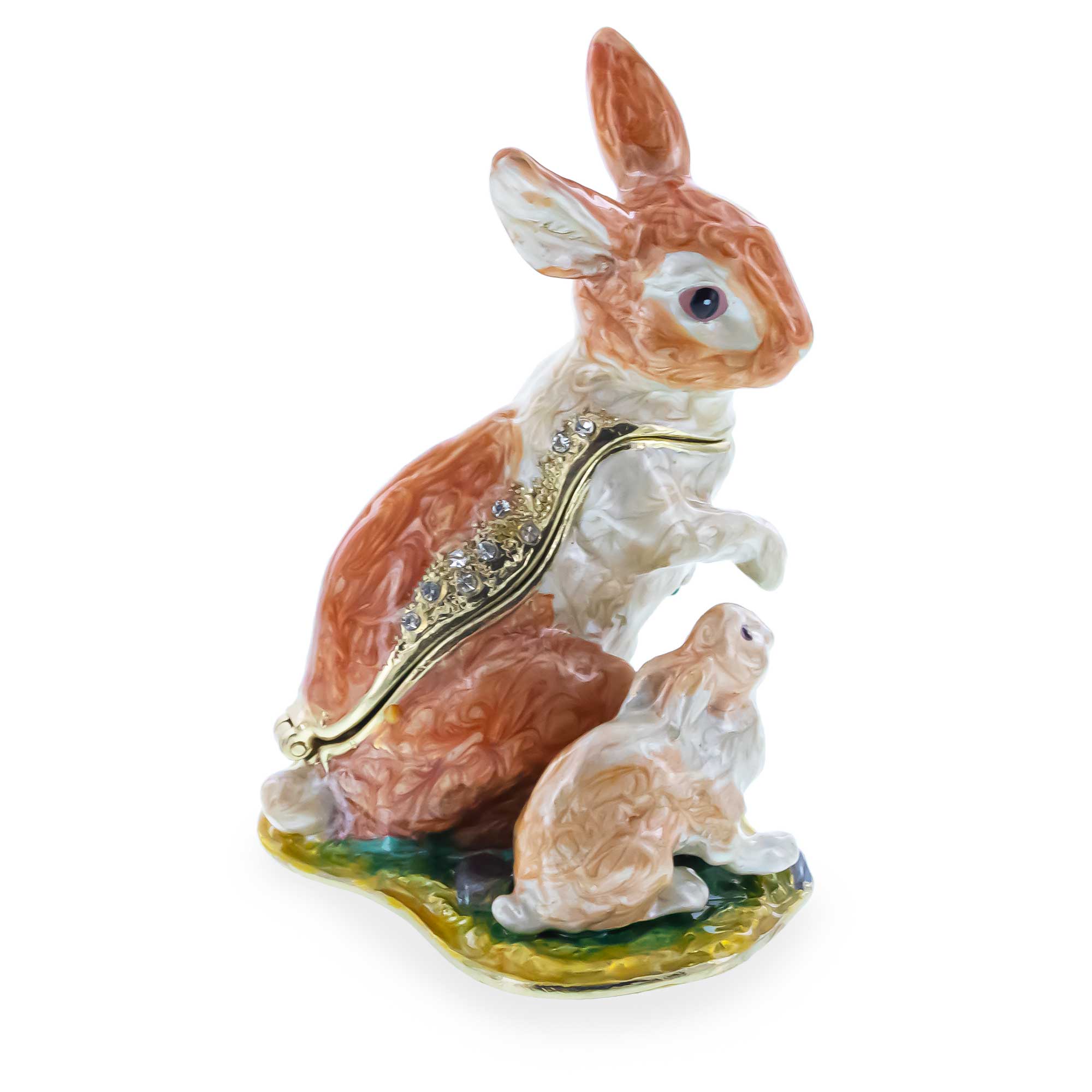 Schmuckkästchen für eine Hasenfamilie, 8,25 cm