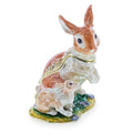 Bunny Family Trinket Box 3.25 Inches in Multi color