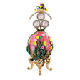 1898 Lilies of the Valley Royal Imperial Metal Easter Egg in Pink in Pink color Oval