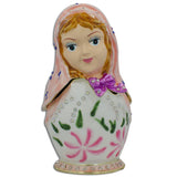 Jeweled Doll Trinket Box Figurine 4.75 Inches in Multi color