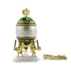 Pewter 1900 Trans-Siberian Railway Royal Imperial Easter Egg in White color