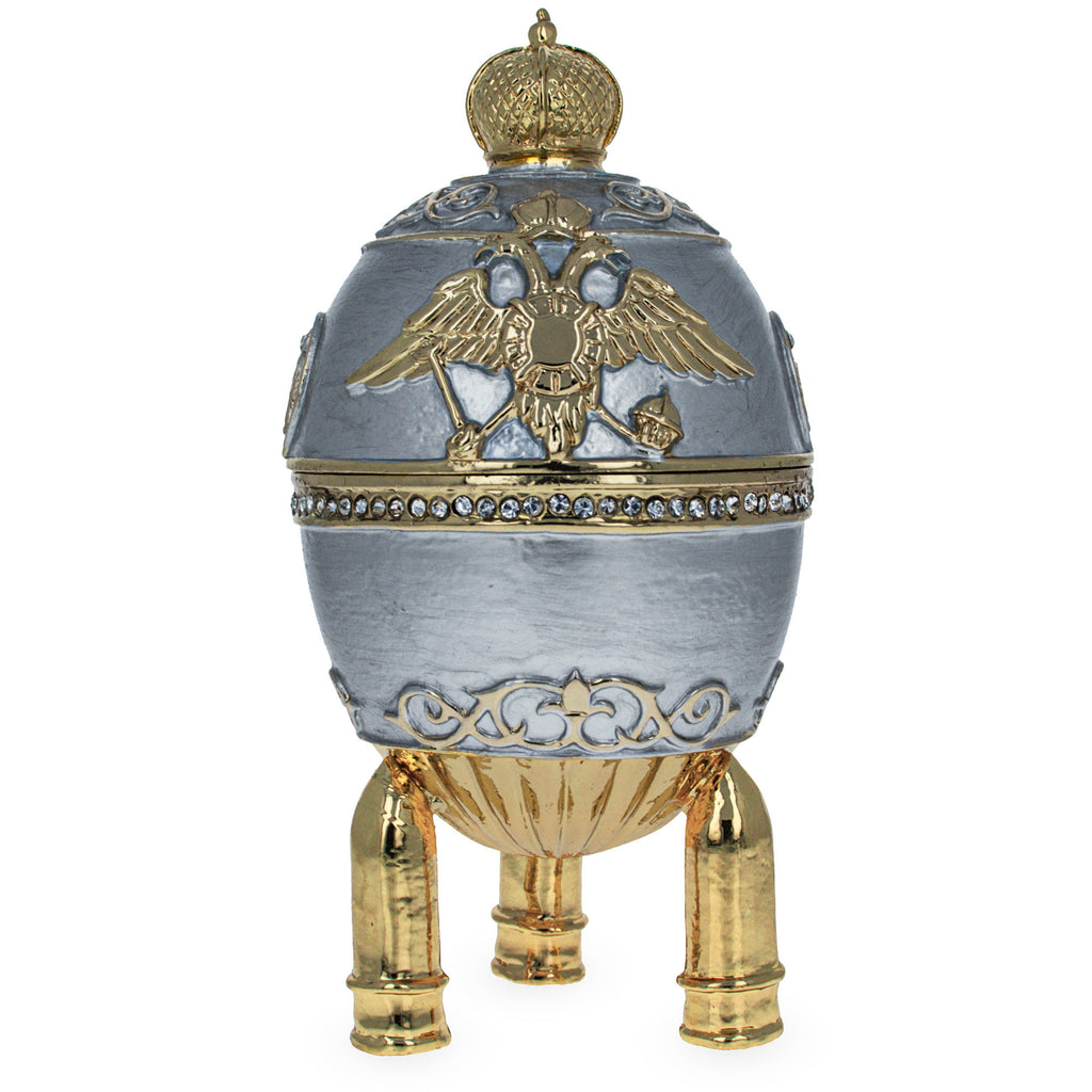 1916 Steel Military Royal Easter Egg in Gold color Oval
