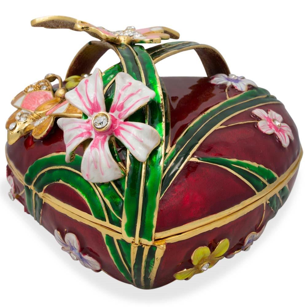 BestPysanky online gift shop sells enameled jeweled crystal trinket boxes antique style inspired unique collectible figurine