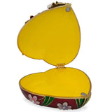 Heart with Butterflies and Flowers Jewelry Box