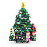 Santa Drummer Rotating Musical Christmas Tree Figurine , dimensions in inches: 6.25 x 4.5 x 4.5