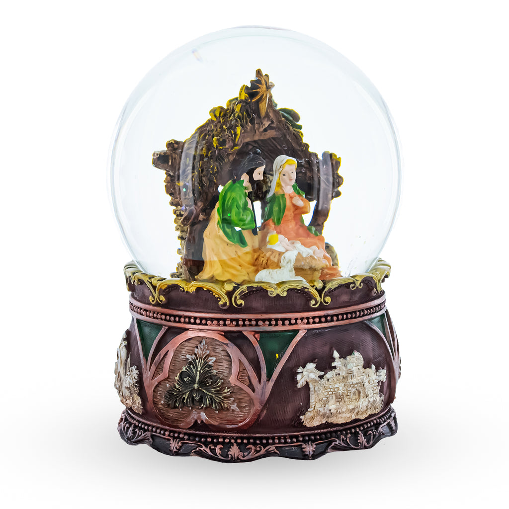 Nativity Serenity Water Snow Globe with "Silent Night" Music BoxChina , dimensions in inches: 5.5 x 4 x 3.75