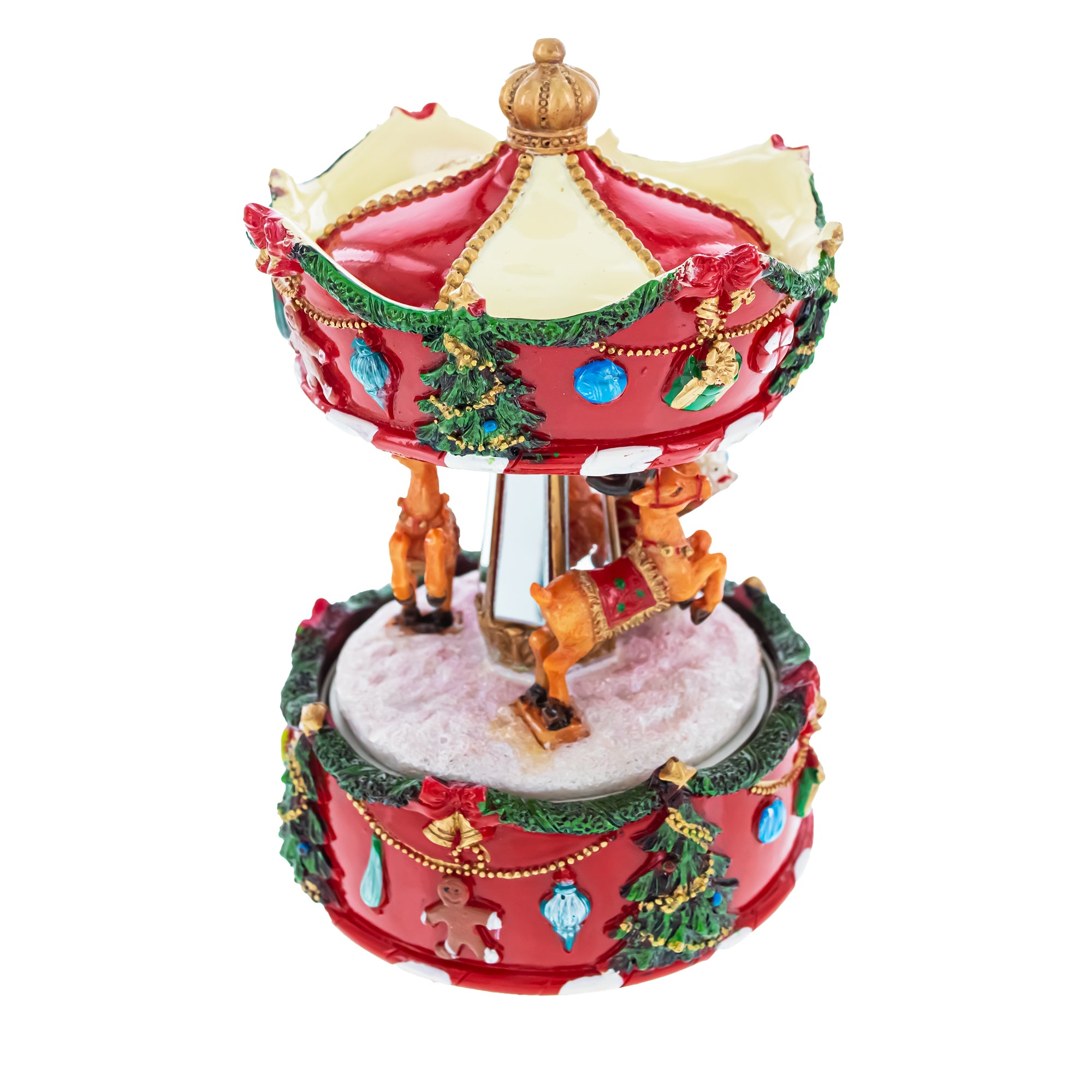 Spinning Christmas Musical Box with MotionChina , dimensions in inches: 7 x 4 x 4