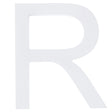 Arial Font White Painted MDF Wood Letter R (6 Inches) in White color