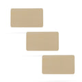 3 Rectangles Unfinished Wooden Shapes Craft Cutouts DIY Unpainted 3D Plaques 4 Inches in Beige color Rectangular