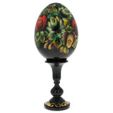 Wood Roses Collection Flower Wooden Easter Egg 4.25 Inches in Multi color Oval