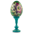 Phlox Wooden Hand Painted Easter Egg in Multi color, Oval shape