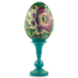 Phlox Wooden Hand Painted Easter Egg in Multi color Oval