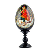Flute Boy Hand Painted Collectible Wooden Easter Egg 6.25 Inches in Multi color, Oval shape