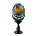 Ivanushka with Pike Fairy Tale Collectible Wooden Easter Egg 6.25 Inches in Multi color Oval