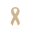 Wood Awareness Ribbon Unfinished Wooden Shape Craft Cutout DIY Unpainted 3D Plaque 6 Inches in Beige color