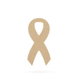 Awareness Ribbon Unfinished Wooden Shape Craft Cutout DIY Unpainted 3D Plaque 6 Inches in Beige color,  shape