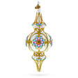 Pearl White Baroque Double-Ended Finial Drop Glass Christmas Ornament in White color Finial