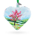 Sparkling Daisy Meadow Vista Jeweled Glass Heart Ornament in Multi color Heart