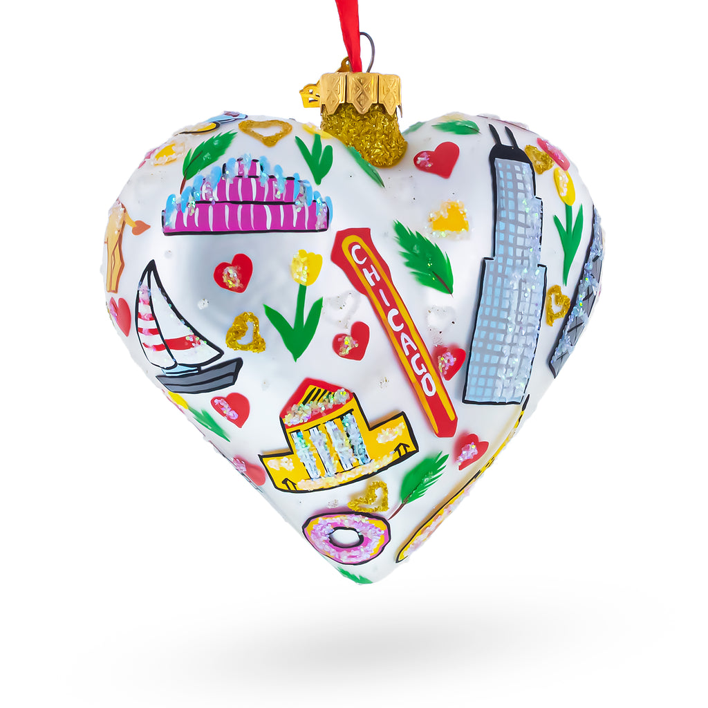Buy Christmas Ornaments Travel North America USA Illinois Chicago by BestPysanky Online Gift Ship