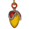 Buy Online Gift Shop Sunset Glow: 20-Inch Royal Egg Pendant with Faux Amber Stone
