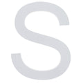 Arial Font White Painted MDF Wood Letter S (6 Inches) in White color
