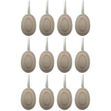 Set of 12 Unfinished Unpainted Wooden Ornaments 2.75 Inches in Beige color, Oval shape