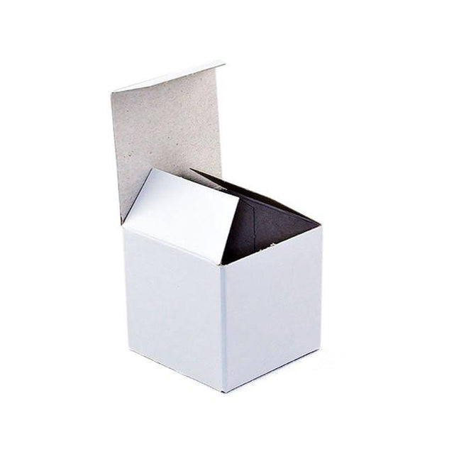 White Glossy Paper Gift Box 2 x 2 x 2 Inches in White color Rectangular