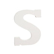 Courier Font White Color Wooden Letter S (6 Inches) in White color