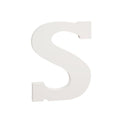 Courier Font White Color Wooden Letter S (6 Inches) in White color