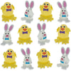 Plastic Set of 12 Chick and Bunny Easter Eggs 2.5 Inches in Multi color