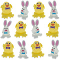 Set of 12 Chick and Bunny Easter Eggs 2.5 Inches in Multi color