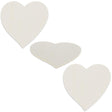 Wood 4.75-Inch Unfinished Wooden Heart Cutouts for DIY Crafts: Set of 3 in Beige color Heart