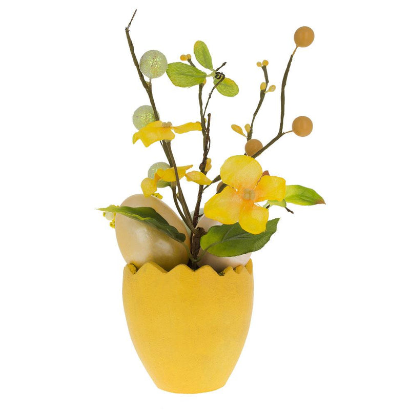 Buy Online Gift Shop Set of 4 Colorful Spring Flowers with Easter Eggs 7 Inches