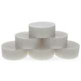 Set of 6 White Pure Filtered Circle Beeswaxes 4.8 oz in White color Round