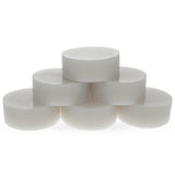 Set of 6 White Pure Filtered Circle Beeswaxes 4.8 oz in White color, Round shape