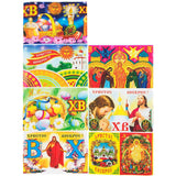 7 Orthodox Designs with Churches, Icons Ukrainian Easter Egg Decorating Wraps Heat Shrink Sleeves in Green color Rectangular