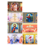 7 Christian Icons and Angels Ukrainian Easter Egg Decorating Wraps in Purple color Rectangular