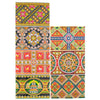 7 Geometrical Ukrainian Easter Egg Decorating Wraps in Brown color, Rectangular shape