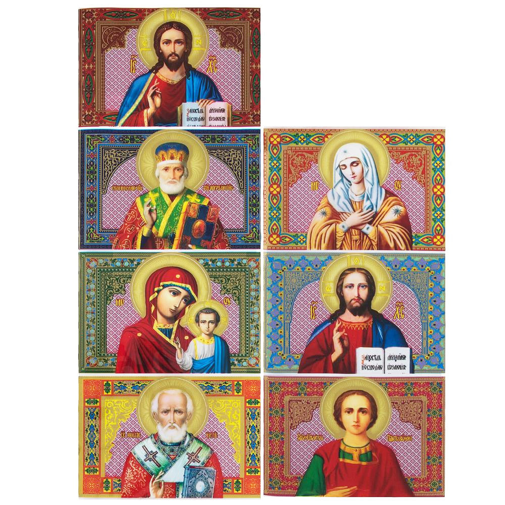 7 Religious Ukrainian Easter Egg Decorating Wraps in Yellow color, Rectangular shape