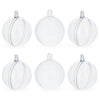 Set of 6 Clear Plastic Ball Ornaments 1.92 Inches (49 mm) in Clear color, Round shape
