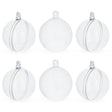 Set of 6 Clear Plastic Ball Ornaments 1.92 Inches (49 mm) in Clear color, Round shape
